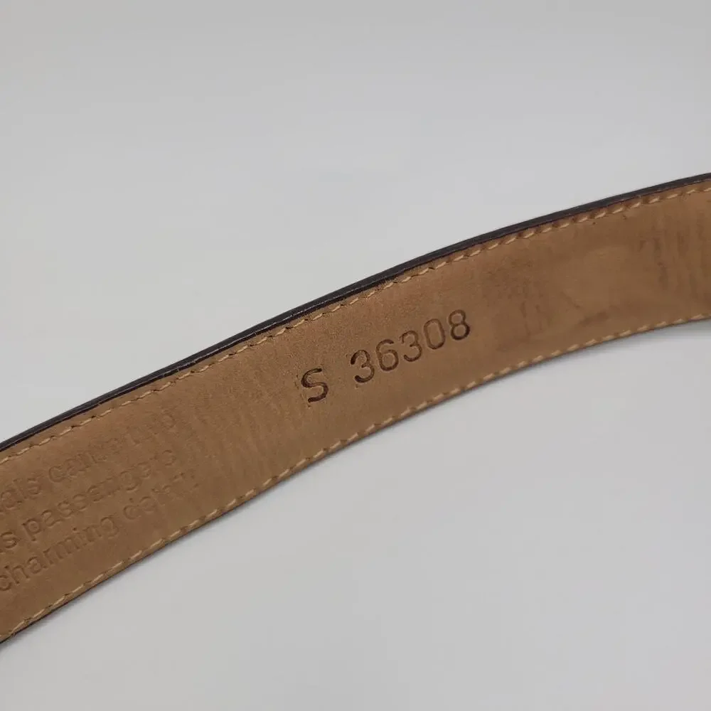 VTG Brighton Belt Sml Brown Leather Croc Embossed Noah's Ark Western 90s Cowgirl